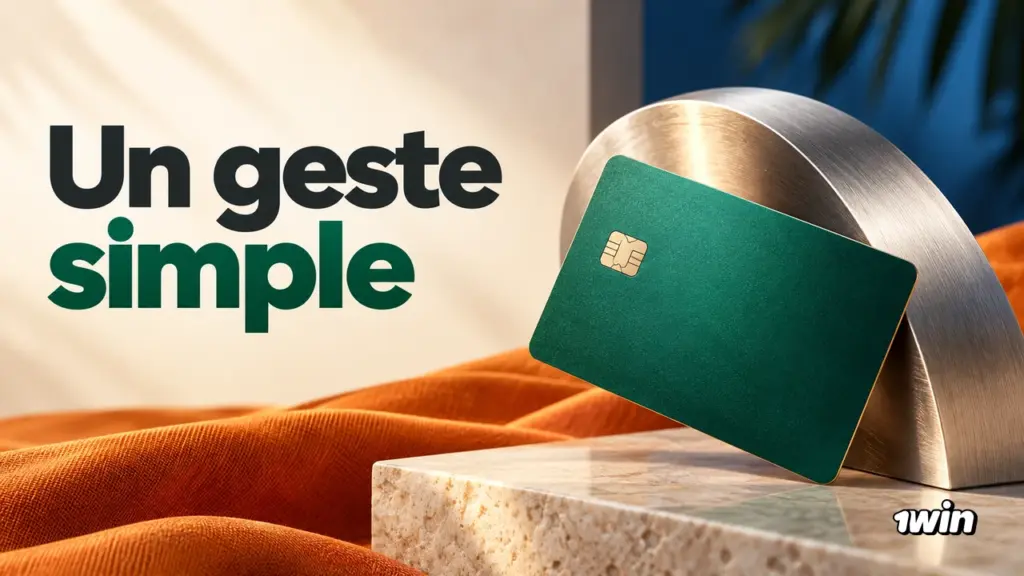 Carte bancaire verte sur un socle métallique.