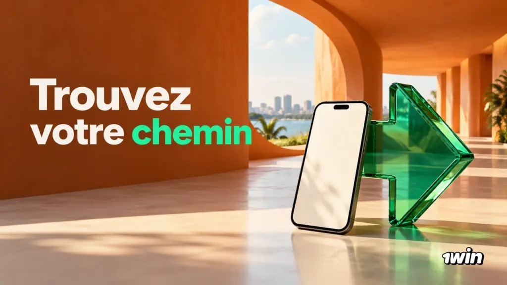 Téléphone accompagné d’une flèche verte.