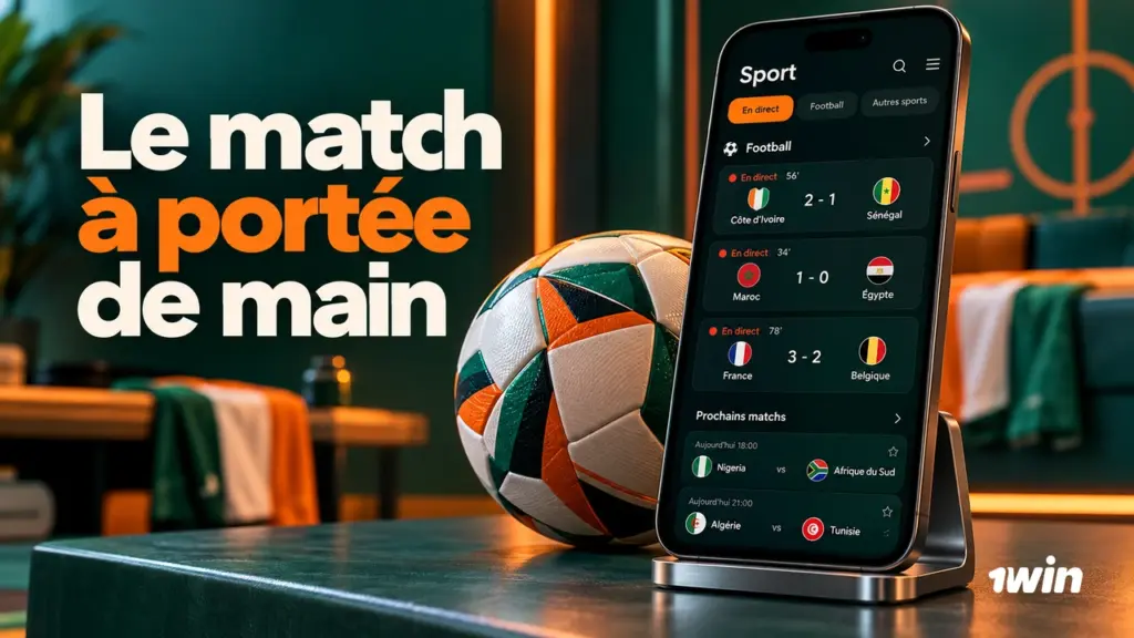 Téléphone présentant un tableau illustratif de scores de football.